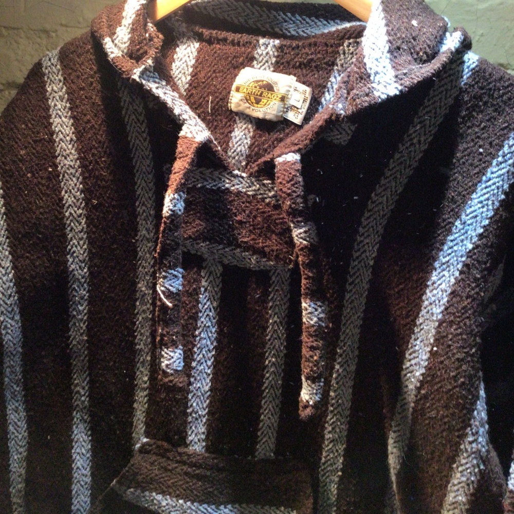 Baja vintage poncho
